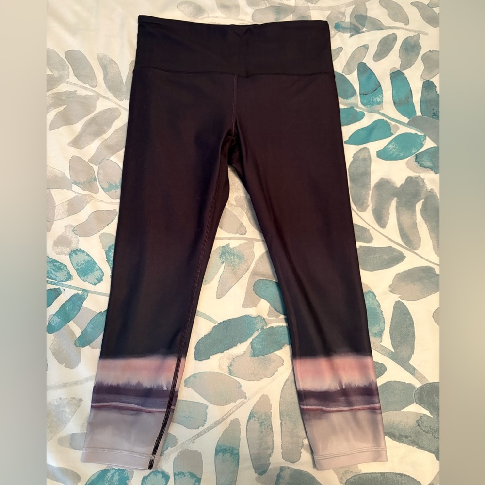 Athleta Elation 7/8 Tight Leggings in Blue and Pink Ombre
